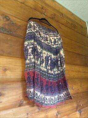 1970’s Royal Vancouver 100% Indian Cotton Gauze Drawstring Skirt | CA 30219